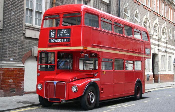 the classic old Routemaster from the 1950s london bus 