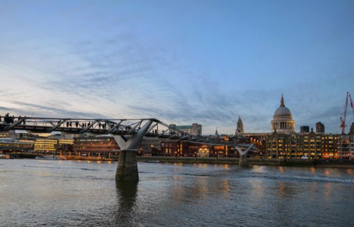 millennium bridge river thames thames london