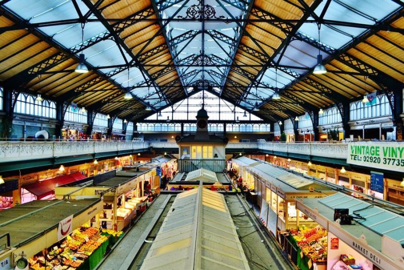 cardiff central market england