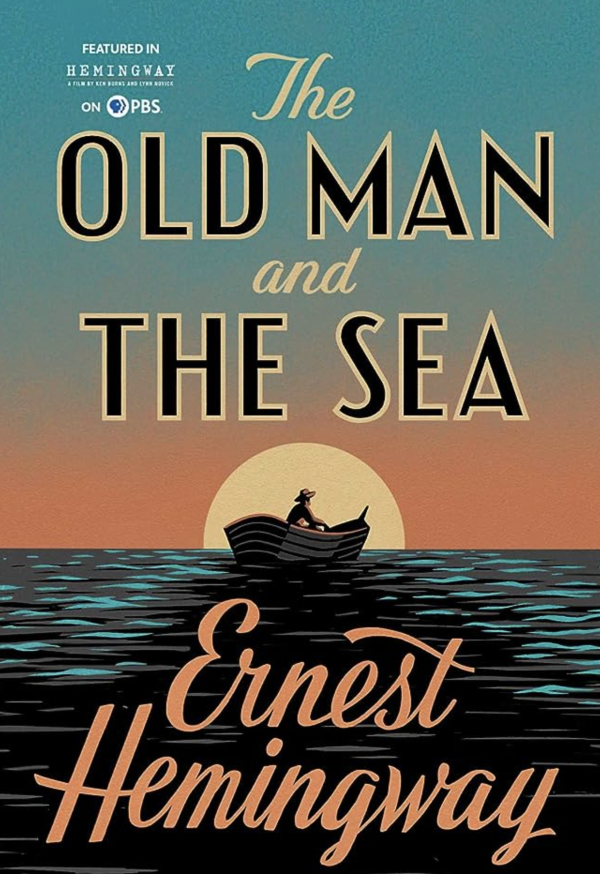 book cover of the old man and the sea by ernest hemingway for learning English