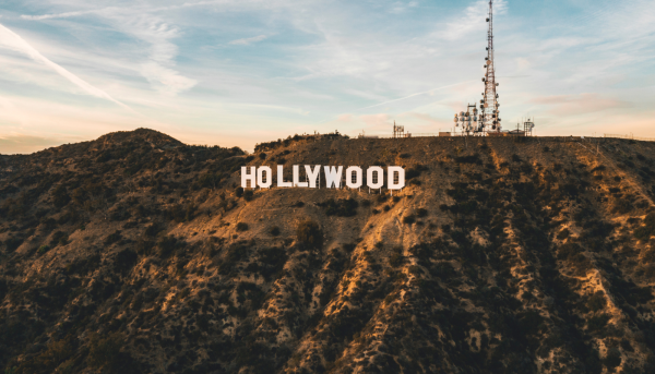 The hollywood sign as it produces films in English