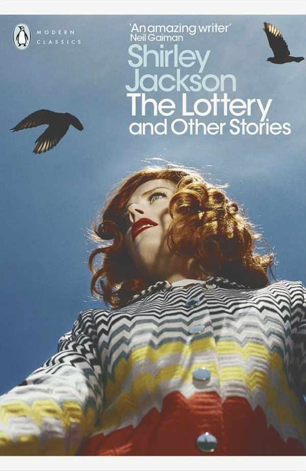 book cover of the lottery by shirley jackson