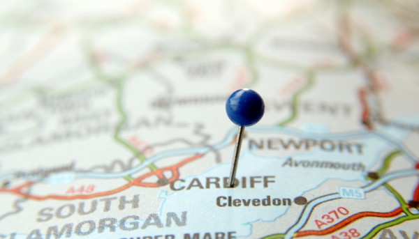 pin point of cardiff on a map for why choose cardiff for a study abroad trip