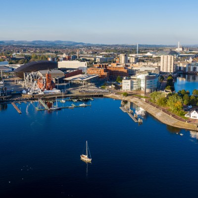 cardiff skyline wales uk