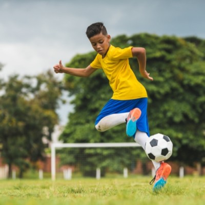 child playing sports on a study holiday